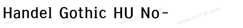 Handel Gothic HU No字体转换